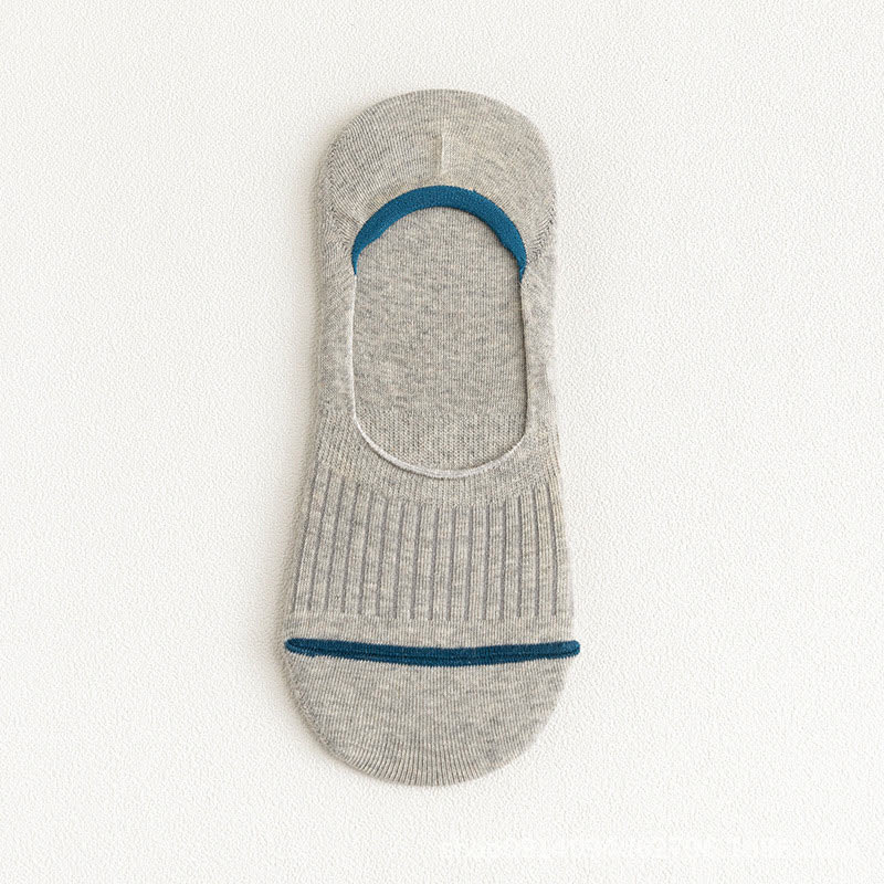 Chaussettes invisibles en coton avec talon antidérapant (10 paires) - Gris clair - EU39-45 (US6-11) - image 16