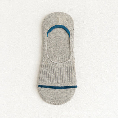 Chaussettes invisibles en coton avec talon antidérapant (10 paires) - Gris clair - EU39-45 (US6-11) - image 16