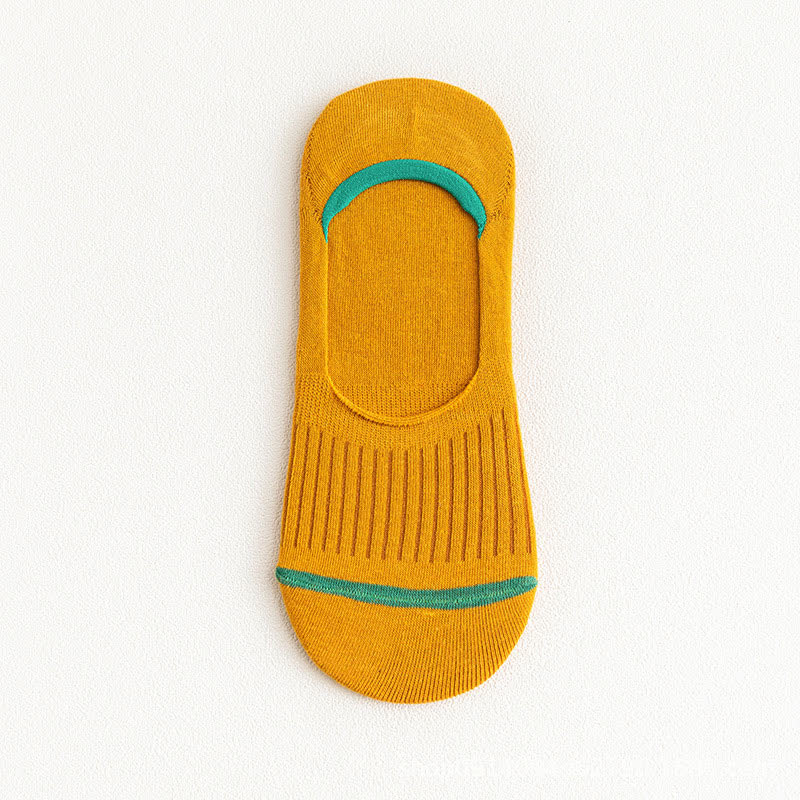 Chaussettes invisibles en coton avec talon antidérapant (10 paires) - Jaune - EU39-45 (US6-11) - image 9