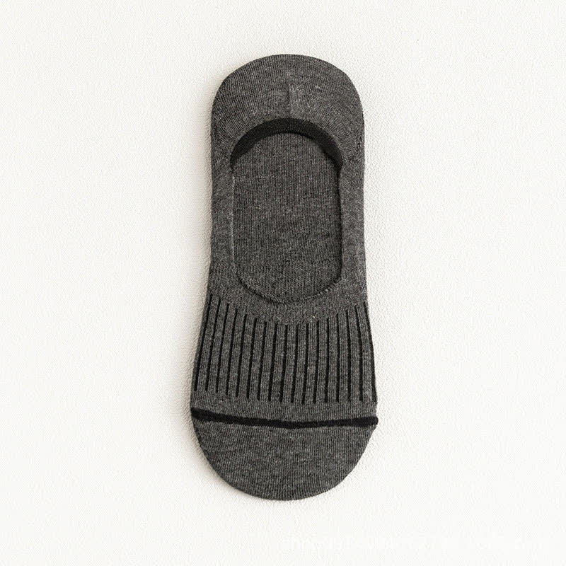 Chaussettes invisibles en coton avec talon antidérapant (10 paires) - Gris foncé - EU39-45 (US6-11) - image 19