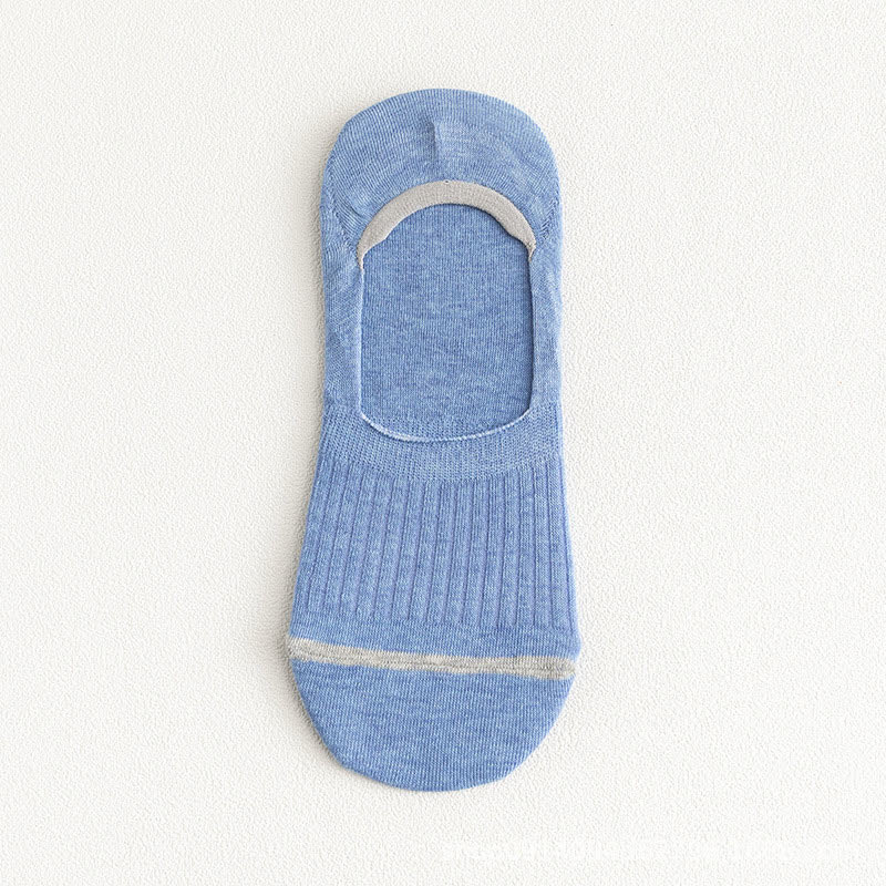 Chaussettes invisibles en coton avec talon antidérapant (10 paires) - Bleu - EU39-45 (US6-11) - image 14