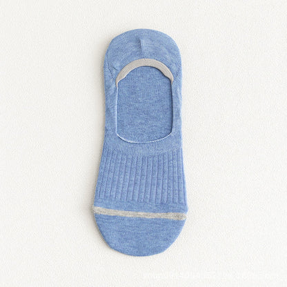 Chaussettes invisibles en coton avec talon antidérapant (10 paires) - Bleu - EU39-45 (US6-11) - image 14