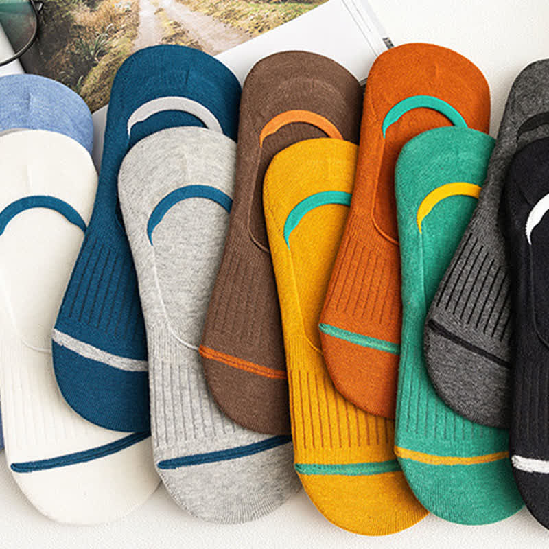 Chaussettes invisibles en coton avec talon antidérapant (10 paires) - image 2