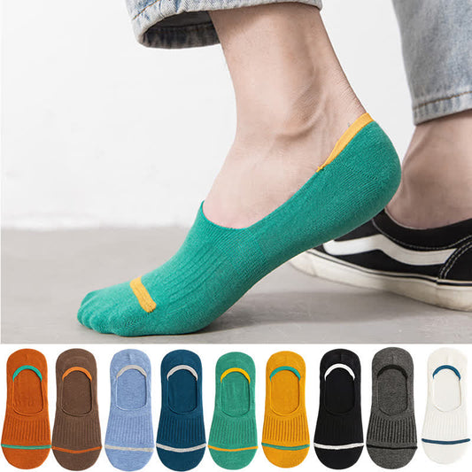 Chaussettes invisibles en coton avec talon antidérapant (10 paires) - Multicolore - EU39-45 (US6-11) - image 0