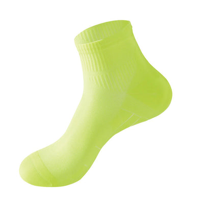 Chaussettes de compression respirantes de couleur unie pour le sport (5 paires)