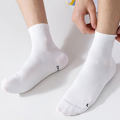 Chaussettes de compression respirantes de couleur unie pour le sport (5 paires)