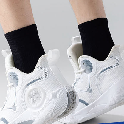 Chaussettes de compression respirantes de couleur unie pour le sport (5 paires) - image 3