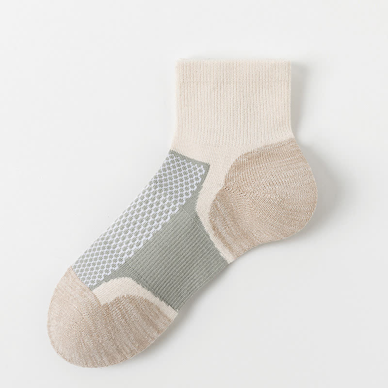 Chaussettes de sport respirantes et colorées à compression (5 paires) - Kaki - EU36-41 (U3-7,5) - image 10