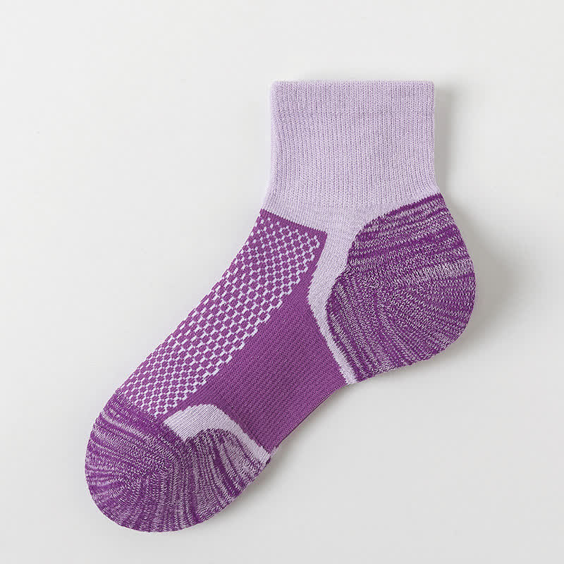 Chaussettes de sport respirantes et colorées à compression (5 paires) - Violet - EU36-41 (U3-7,5) - image 4