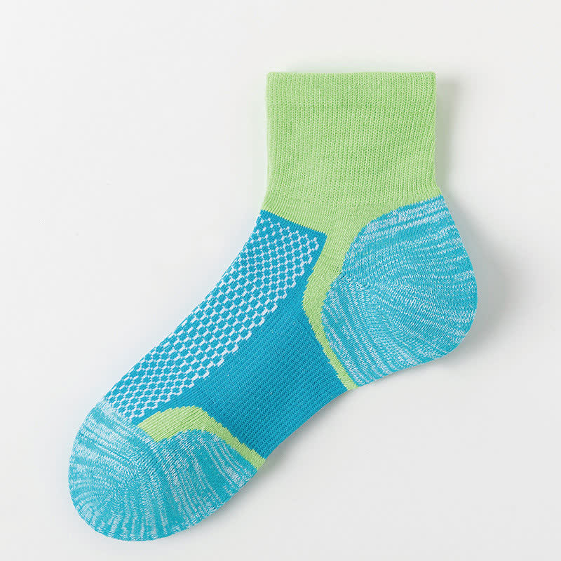 Chaussettes de sport respirantes et colorées à compression (5 paires) - Vert - EU36-41 (U3-7,5) - image 6