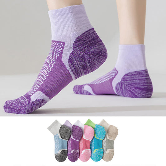 Chaussettes de sport respirantes et colorées à compression (5 paires)