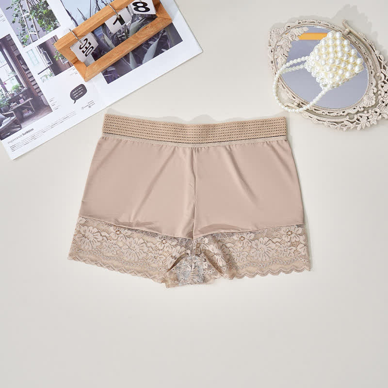 Shorty confortable taille haute en dentelle (lot de 2) - Nu - 4XL - image 5