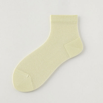 Chaussettes légères en maille respirante de couleur unie (8 paires) - Vert clair - EU36-40 (US3-7) - image 4