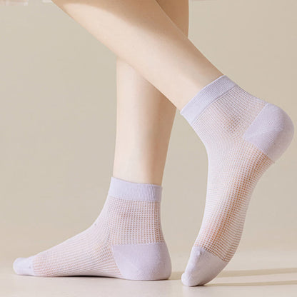 Chaussettes légères en maille respirante de couleur unie (8 paires) - image 7
