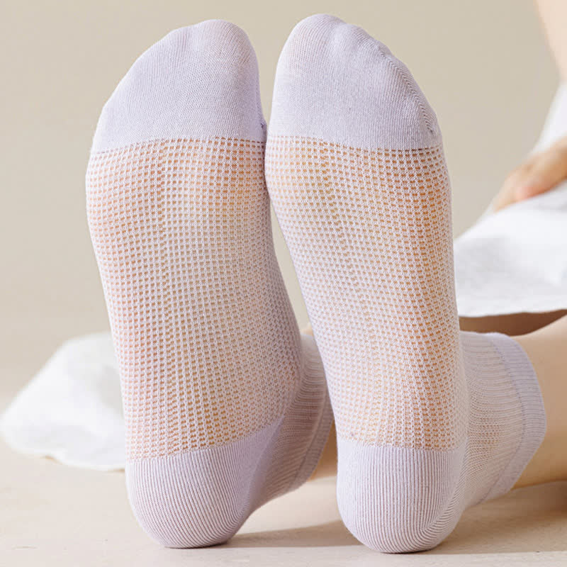 Chaussettes légères en maille respirante de couleur unie (8 paires) - image 9