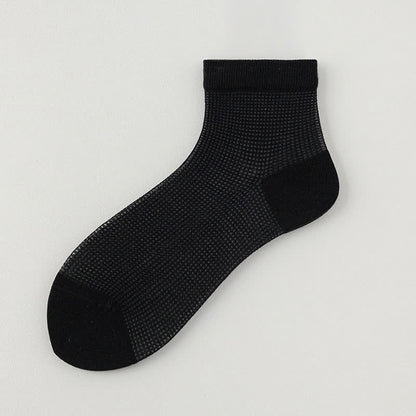 Chaussettes légères en maille respirante de couleur unie (8 paires) - Noir - EU36-40 (US3-7) - image 19