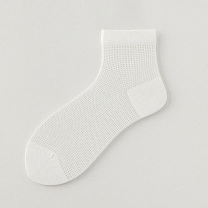Chaussettes légères en maille respirante de couleur unie (8 paires) - Blanc - EU36-40 (US3-7) - image 16