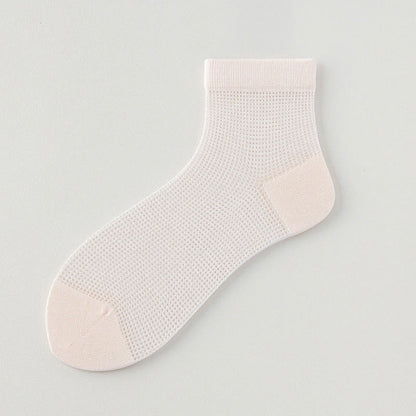Chaussettes légères en maille respirante de couleur unie (8 paires) - Rose clair - EU36-40 (US3-7) - image 18