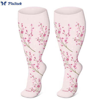 Chaussettes de compression à fleurs grande taille - image 2