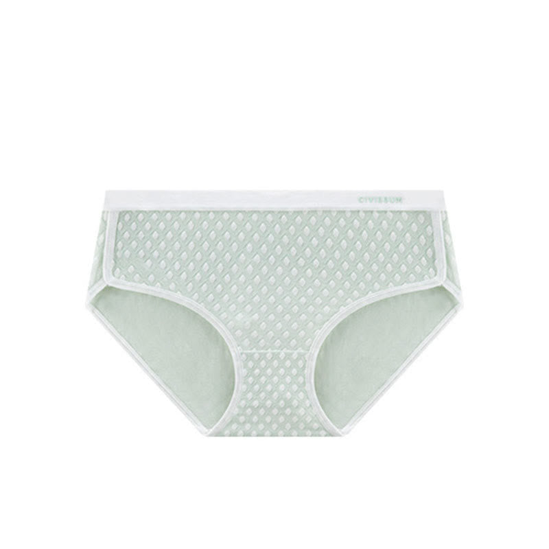 Culottes mi-hautes en jacquard confortables et douces (lot de 3) - Vert - 3XL - image 0