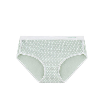 Culottes mi-hautes en jacquard confortables et douces (lot de 3) - Vert - 3XL - image 0