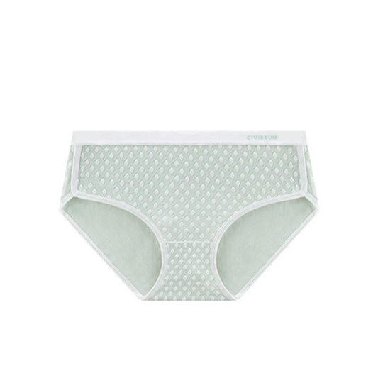 Culottes mi-hautes en jacquard confortables et douces (lot de 3) - Vert - 3XL - image 0