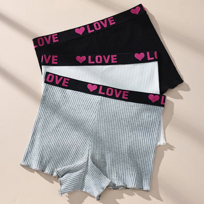 Shorty taille mi-haute LOVE (lot de 3) - Multicolore - 3XL - image 1