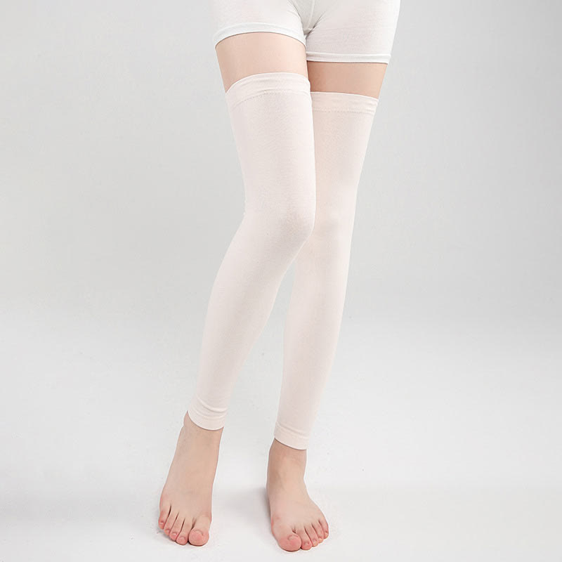 Manchons de cuisse antidérapants en silicone fin modal - Beige - XL - image 6