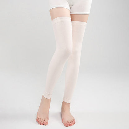 Manchons de cuisse antidérapants en silicone fin modal - Beige - XL - image 6