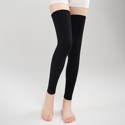 Manchons de cuisse antidérapants en silicone fin modal - Noir - XL - image 1