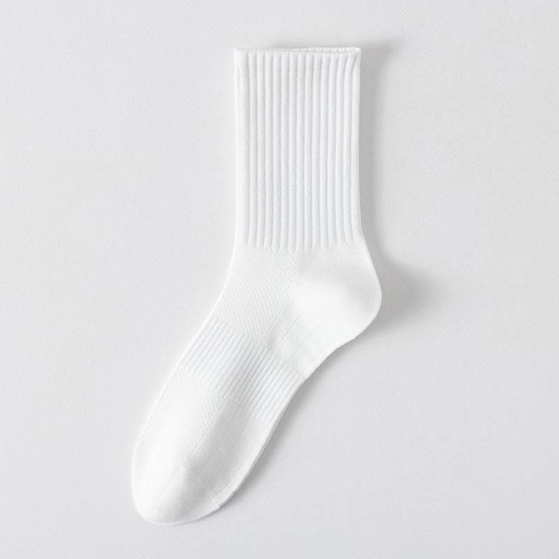 Chaussettes de sport respirantes de couleur unie grande taille (6 paires)