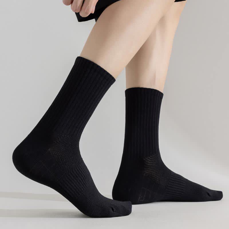 Chaussettes de sport respirantes de couleur unie (6 paires) - image 4