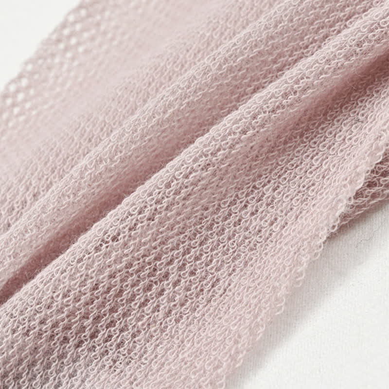 Chaussettes ultra-fines respirantes en maille de couleur unie (8 paires)