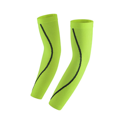 Manches mollet rayées vert fluo