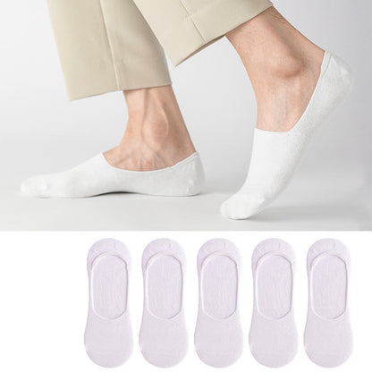 Chaussettes invisibles en coton (5 paires) - Blanc - EU45-50 (US11-15) - image 8