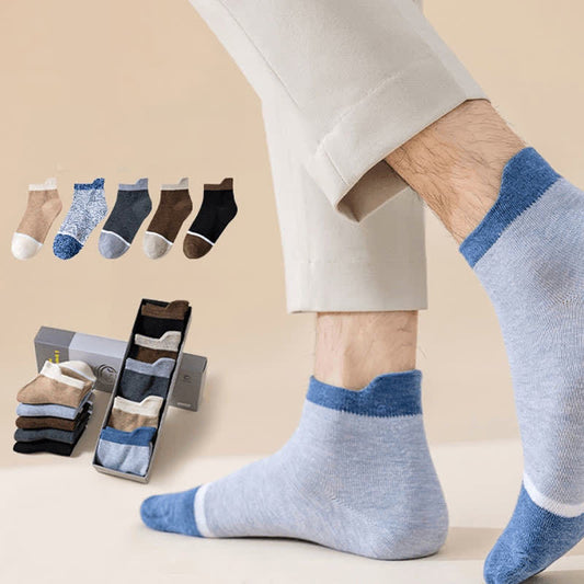 Chaussettes antibactériennes et déodorantes à blocage de couleur (5 paires)