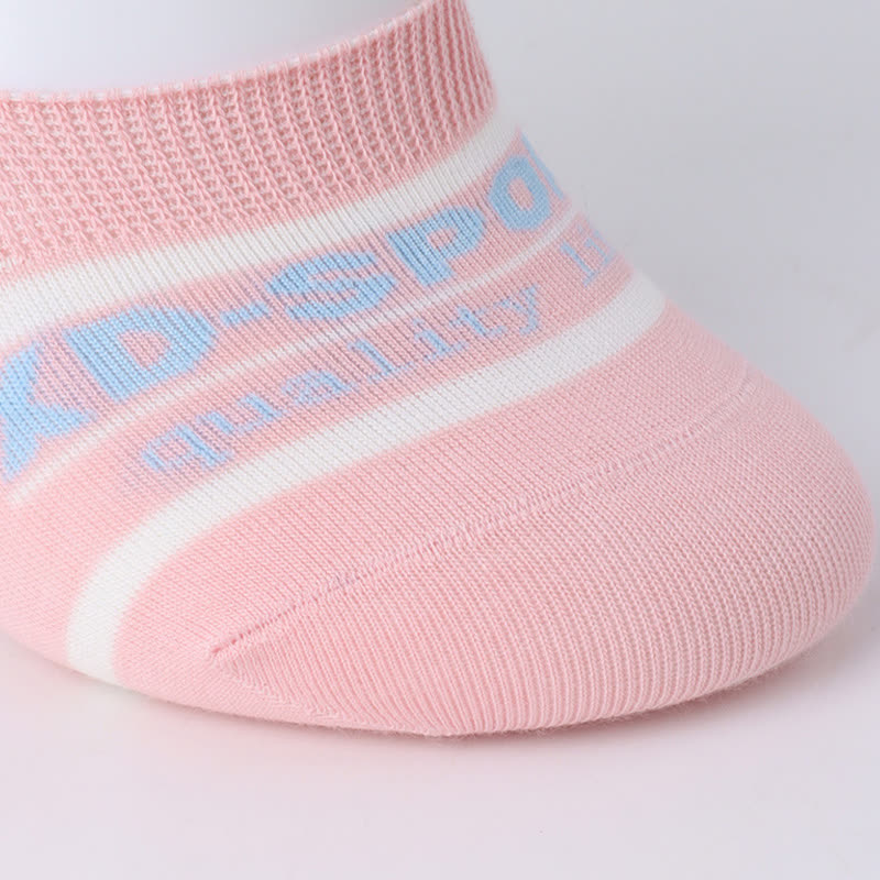 Chaussettes invisibles antidérapantes absorbantes en coton rayé (6 paires)