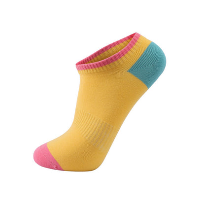 Chaussettes invisibles absorbantes en coton coloré (6 paires)