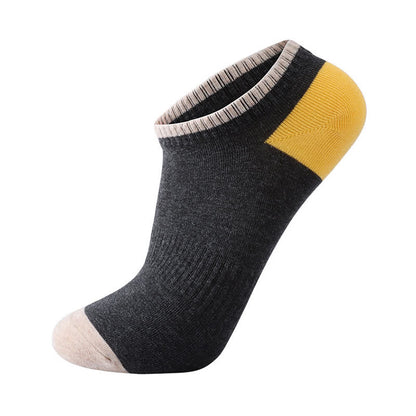 Chaussettes invisibles absorbantes en coton coloré (6 paires)