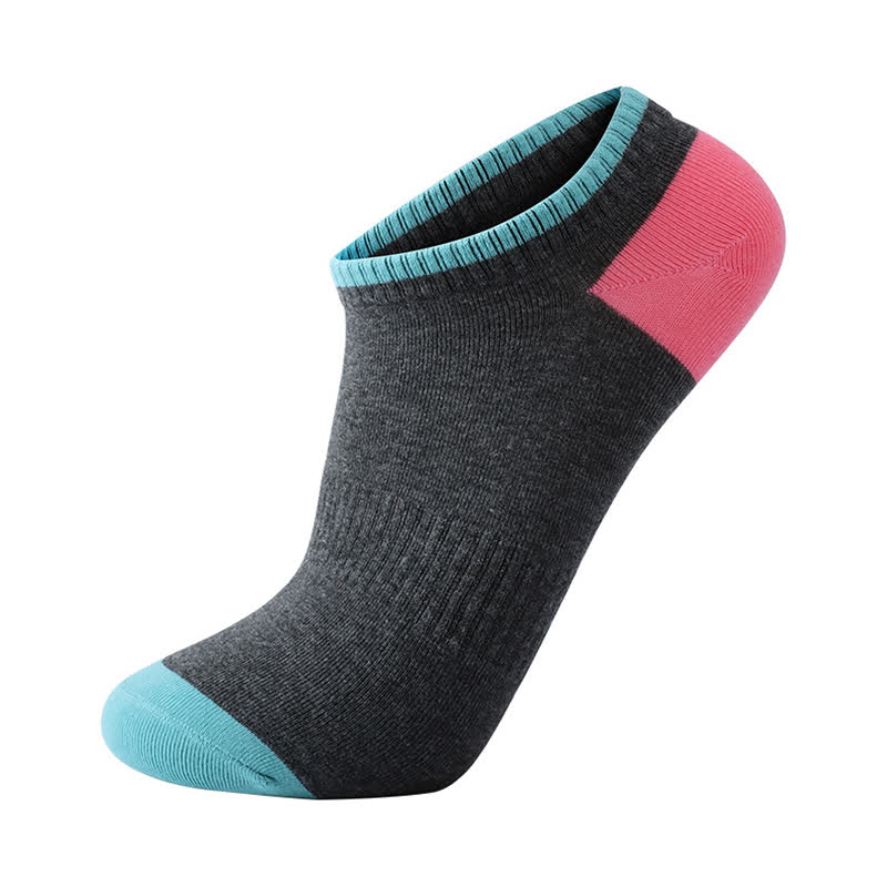 Chaussettes invisibles absorbantes en coton coloré (6 paires)