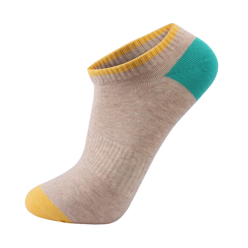Chaussettes invisibles absorbantes en coton coloré (6 paires)