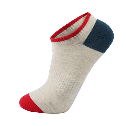 Chaussettes invisibles absorbantes en coton coloré (6 paires)