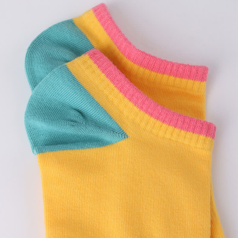 Chaussettes invisibles absorbantes en coton coloré (6 paires)