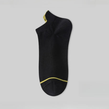 Chaussettes fines absorbantes en coton de couleur unie (5 paires)