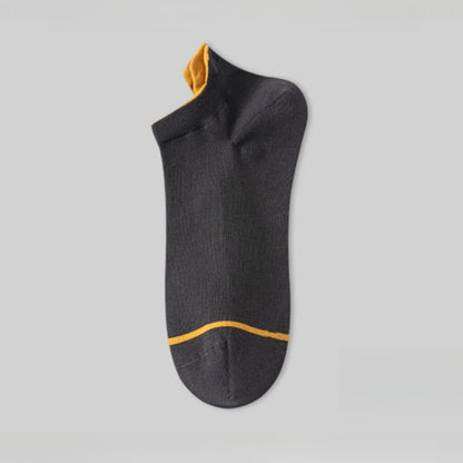 Chaussettes fines absorbantes en coton de couleur unie (5 paires)