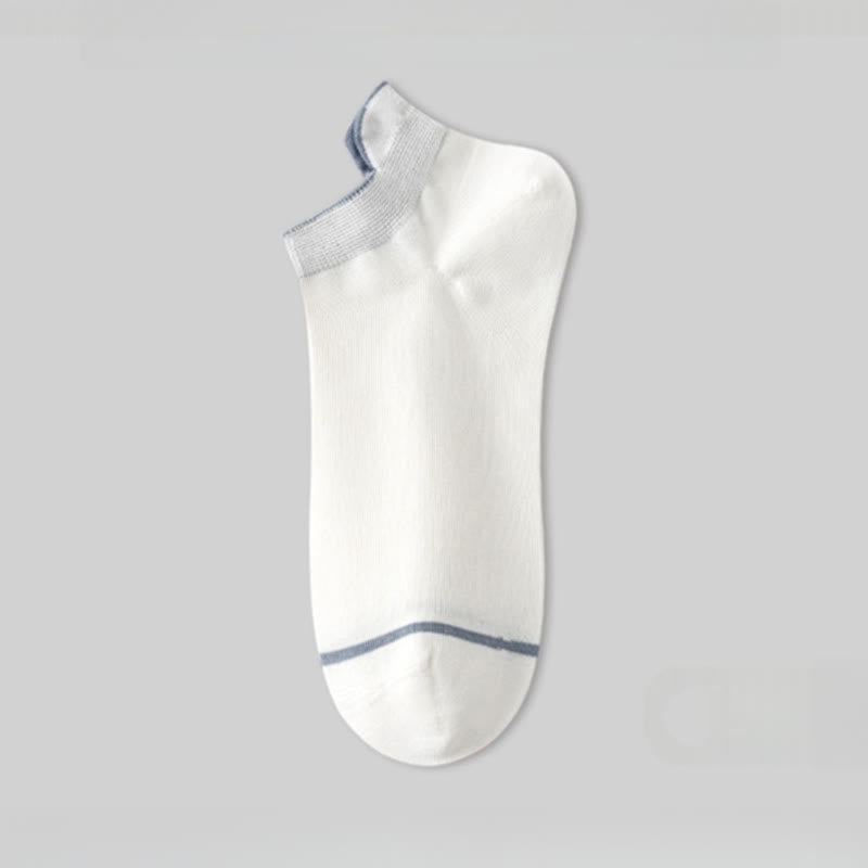 Chaussettes fines absorbantes en coton de couleur unie (5 paires)
