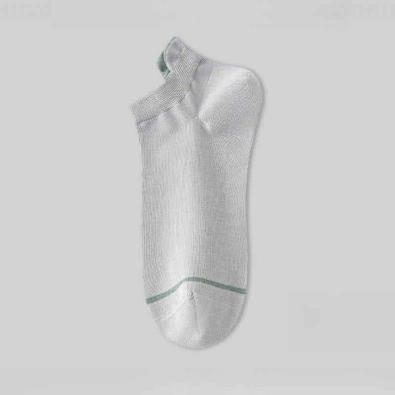 Chaussettes fines absorbantes en coton de couleur unie (5 paires)