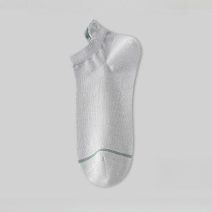 Chaussettes fines absorbantes en coton de couleur unie (5 paires)