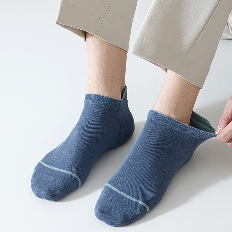 Chaussettes fines absorbantes en coton de couleur unie (5 paires)