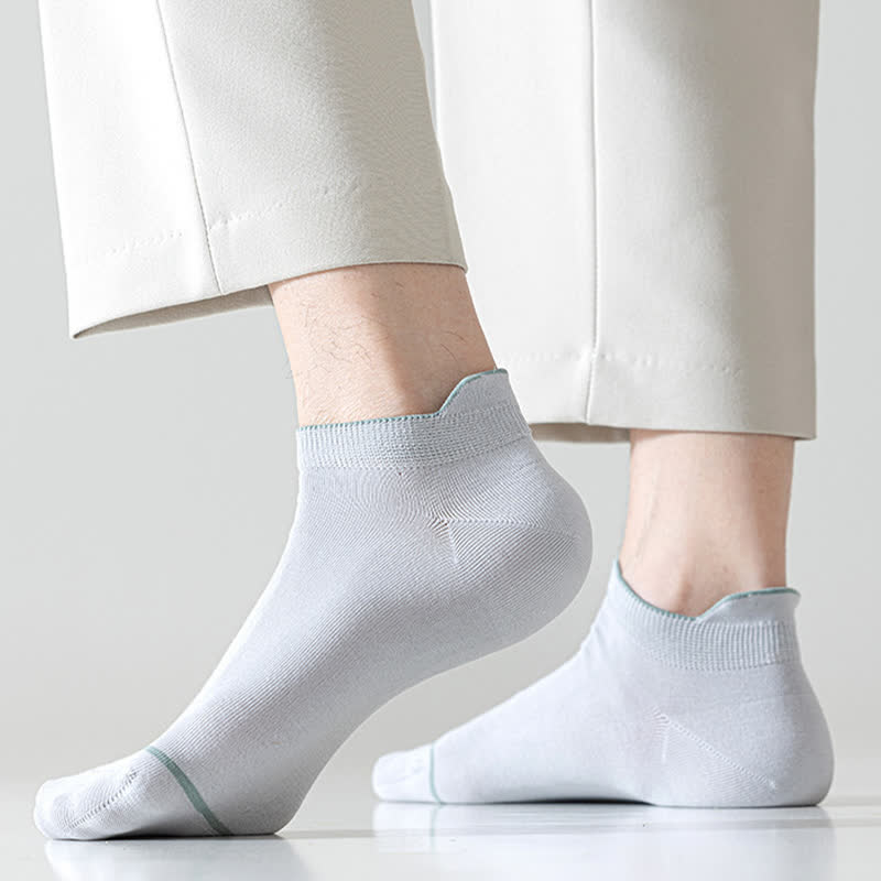 Chaussettes fines absorbantes en coton de couleur unie (5 paires)